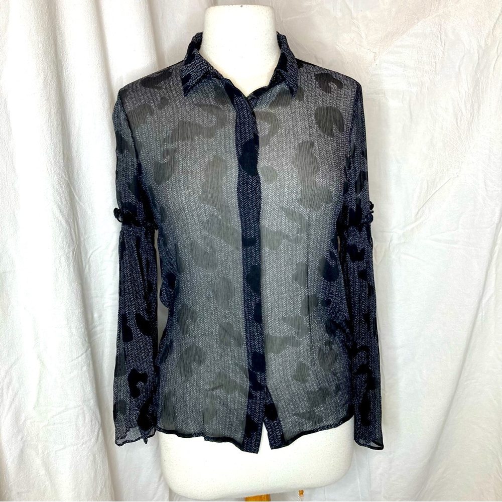 Storm silk bell sleeve blouse